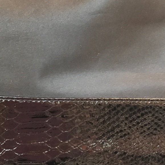 Black Canvas & Snake Embossed Vinyl Tote Bag - Picture 5 of 7